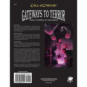 Chaosium Roleplaying Games Call of Cthulhu RPG - Gateways to Terror