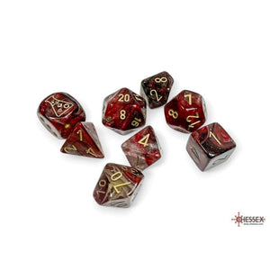 Chessex Dice Chessex D7-Die Set Borealis Polyhedral Cosmos/gold 7-Die Set (with bonus die)