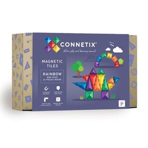 Connetix Novelties Connetix Magnetic Tiles - Rainbow Mini Pack (24pc)