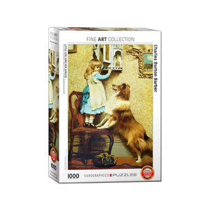 Eurographics Jigsaws Charles Burton Barber - Little Girl & Her Sheltie - Fine Art Collection (1000pc) Eurographics