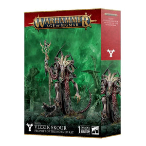 Games Workshop Miniatures Age of Sigmar - Skaven - Vizzik Skour - Prophet Horned Rat (Preorder - 21/09/2024 release)