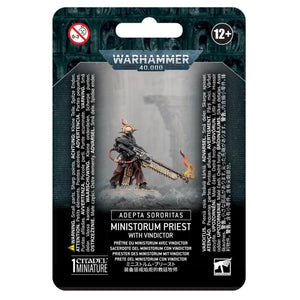 Games Workshop Miniatures Warhammer 40k - Adepta Sororitas - Ministorum Priest with Vindictor (22/06/24 Release)