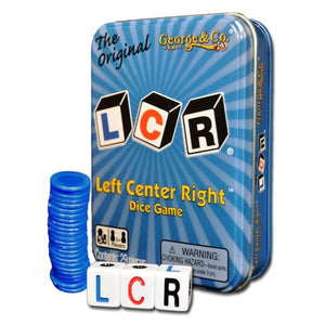 George And Co Board & Card Games LCR - Left Center Right (Blue Tin)