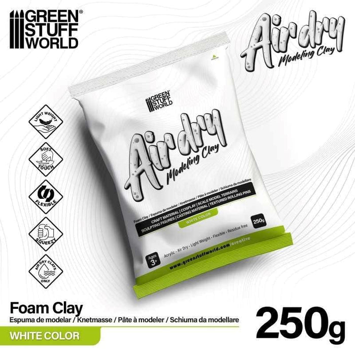 GSW - Air Dry Foam Clay 250gr - White