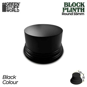Greenstuff World Hobby GSW - Round Block Plinth 5.5 cm - Black