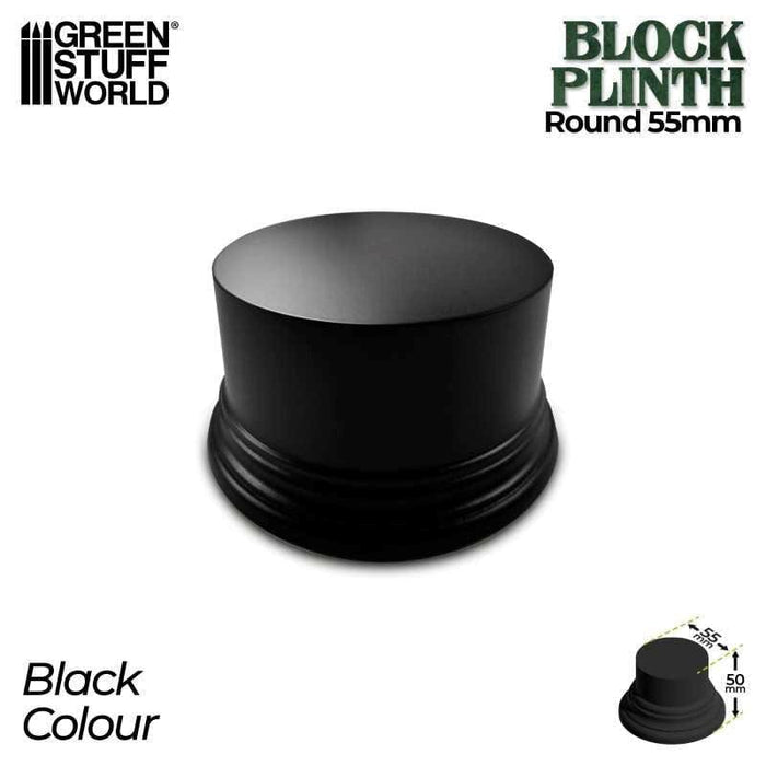 GSW - Round Block Plinth 5.5 cm - Black