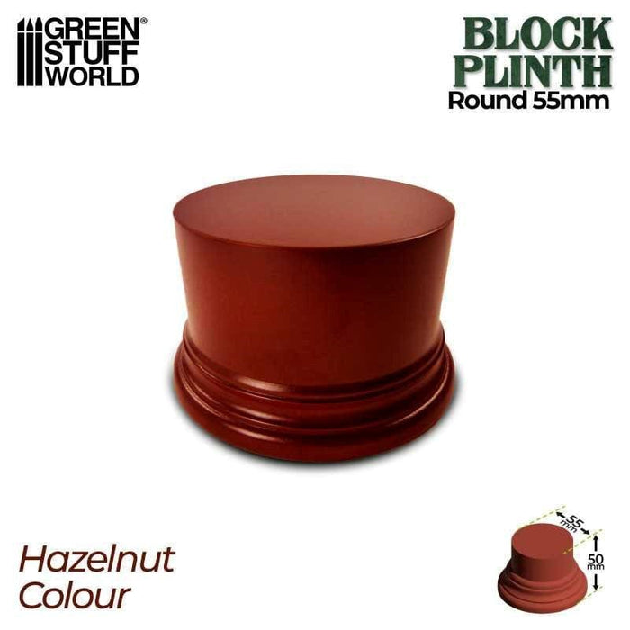 GSW - Round Block Plinth 5.5 cm - Hazelnut Brown