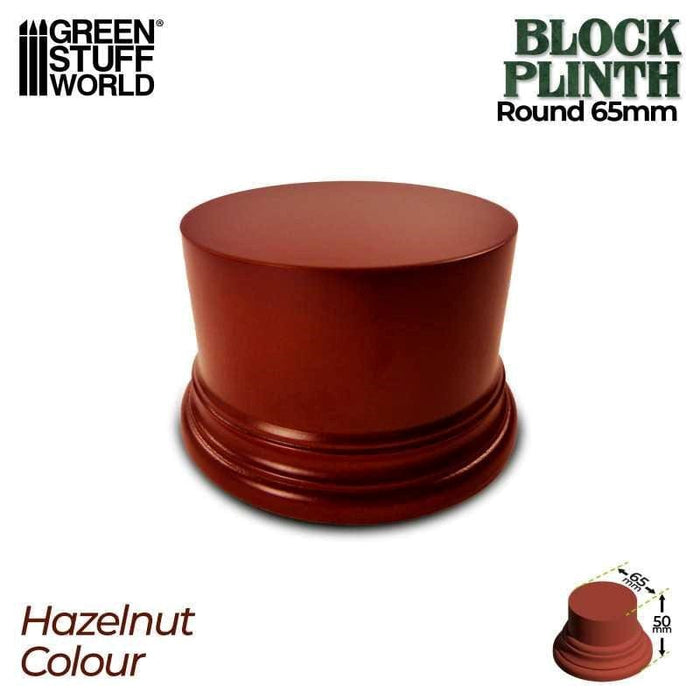 GSW - Round Block Plinth 6.5 cm - Hazelnut Brown