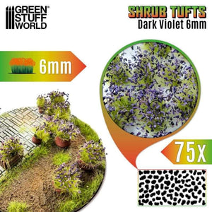 Greenstuff World Hobby GSW - Shrub Tufts 6mm Self-Adhesive - Dark Violet