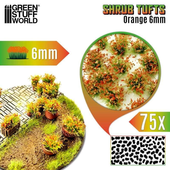 GSW - Shrub Tufts 6mm Self-Adhesive - Orange