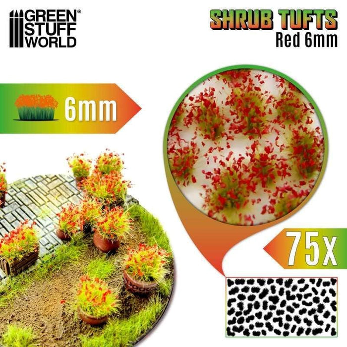 GSW - Shrub Tufts 6mm Self-Adhesive - Red