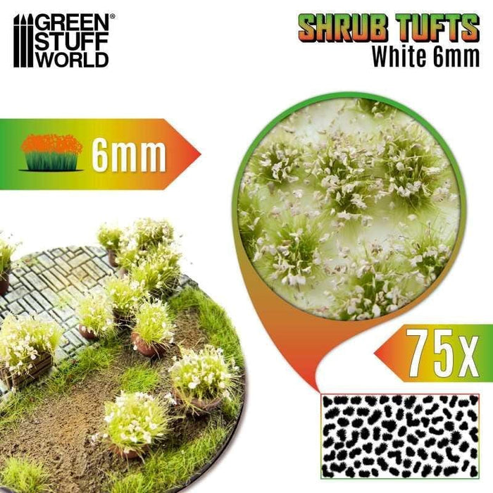 GSW - Shrub Tufts 6mm Self-Adhesive - White