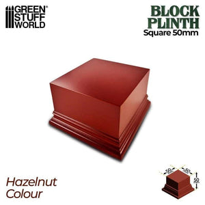 Greenstuff World Hobby GSW - Square Top Display Plinth 5x5 Cm - Hazelnut Brown