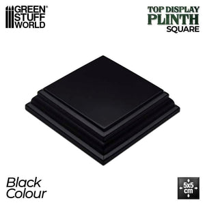 Greenstuff World Hobby GSW - Square Wood Display Bases 5x5 Cm - Black