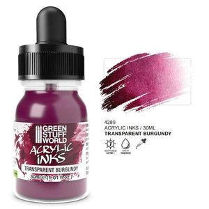 Greenstuff World Hobby GSW - Transparent Acrylic Ink - Burgundy