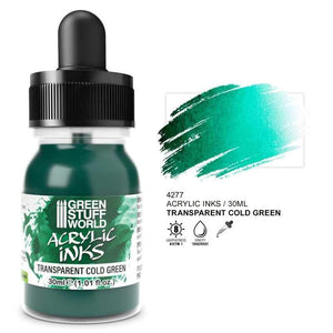 Greenstuff World Hobby GSW - Transparent Acrylic Ink - Cold Green