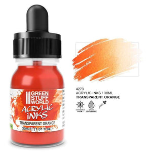 Greenstuff World Hobby GSW - Transparent Acrylic Ink - Orange