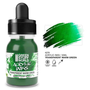 Greenstuff World Hobby GSW - Transparent Acrylic Ink - Warm Green