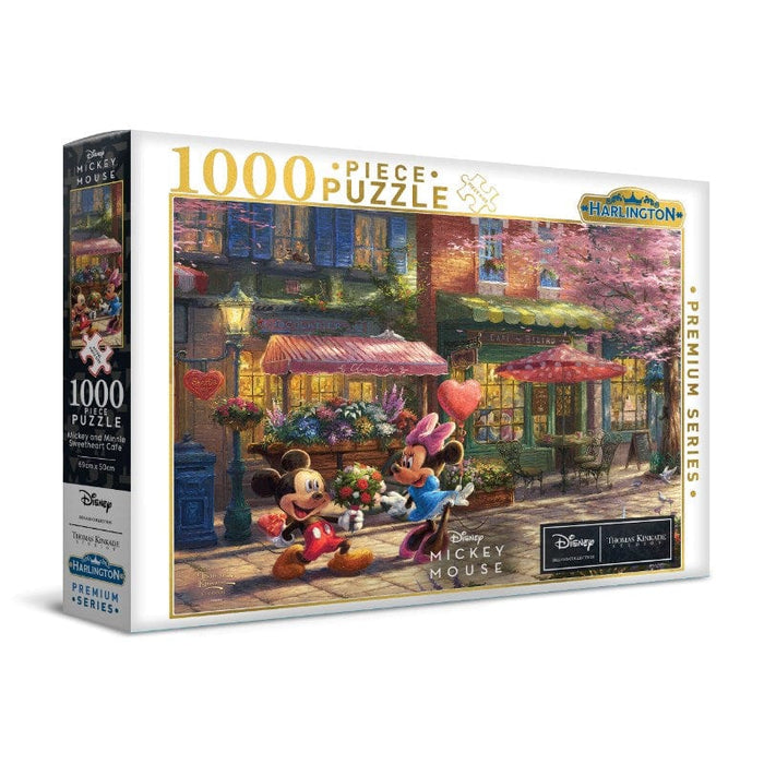 Thomas Kinkade - Disney - Mickey and Minnie Sweetheart Cafe (1000pc) Harlington