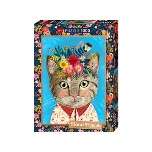 Heye Jigsaws Floral Friends - Pretty Feline (1000pc) Heye