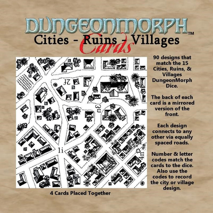 DungeonMorph - RPG Cards - Cities Ruins & Villages