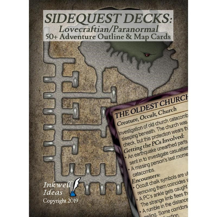 Sidequest Decks - Lovecraftian / Paranormal - RPG Adventure Map Cards