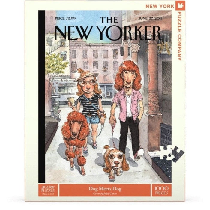 Puzzle Dog Meets Dog - The New Yorker (1000pc) New York Puzzle Company