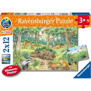 Ravensburger Jigsaws Animals in the Forest & Meadow (2x12pc) Ravensburger