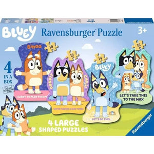 Ravensburger Jigsaws Bluey Lets Do This! 4 Puzzle Pack (10pc 12pc 14pc 16pc) Ravensburger