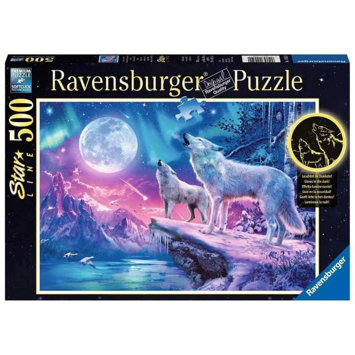 Wolf In Northern Lights Starline (500pc) Ravensburger