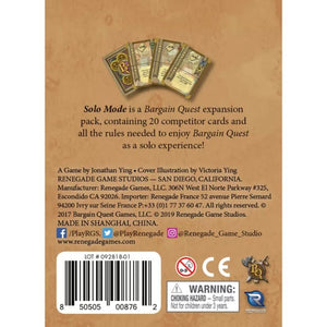 Renegade Game Studios Board & Card Games Bargain Quest - Solo Mode Expansion