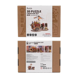 Robotime Construction Puzzles DIY - Blossom Cart