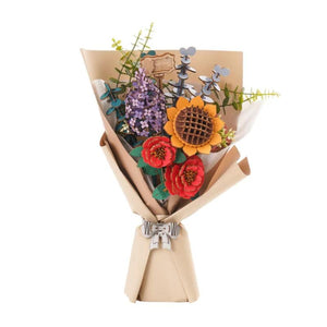 Robotime Construction Puzzles DIY Wood Bloom - Bouquet