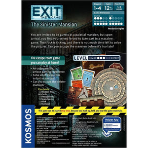 Thames & Kosmos Board & Card Games Exit The Game - The Sinister Mansion