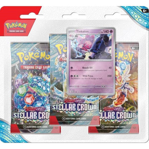 The Pokemon Company Trading Card Games Pokemon TCG - Scarlet & Violet 7 - Stellar Crown - 3 Booster Blister (Preorder - 13/09/2024 Release)