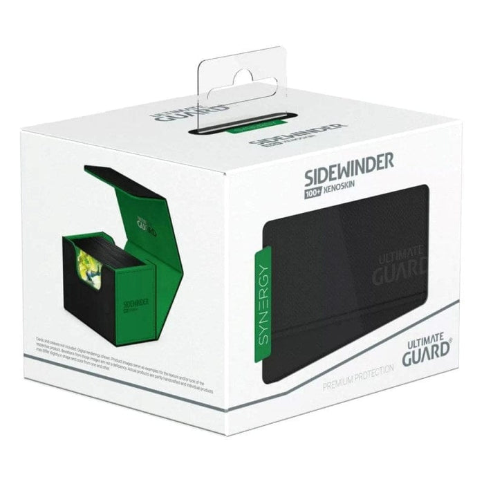 Deck Box - Ultimate Guard Synergy Sidewinder (holds 100+ cards) Black/Green Deck Box