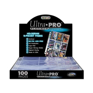 Ultra Pro Trading Card Games Card Pages - Ultra Pro - 9 Pocket Top Load Platinum Series - Display (100ct)