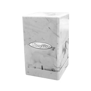 Ultra Pro Trading Card Games Deck Box - Ultra Pro Satin Tower - Marble Black/White (July 2024 Release)