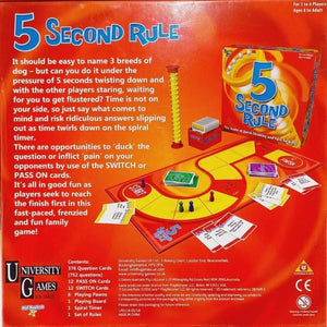 University Games Board & Card Games 5 Second Rule (Aus Version)