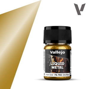 Vallejo Hobby Paint - Vallejo Liquid Metal - Rich Gold V2 - 35ml