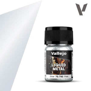 Vallejo Hobby Paint - Vallejo Liquid Metal - Silver V2 - 35ml