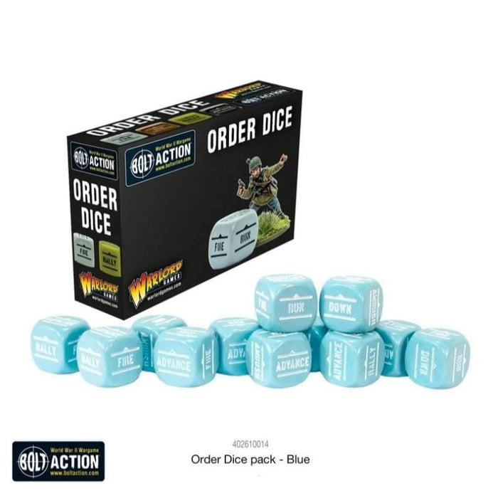 Bolt Action - Order Dice - Blue (12)