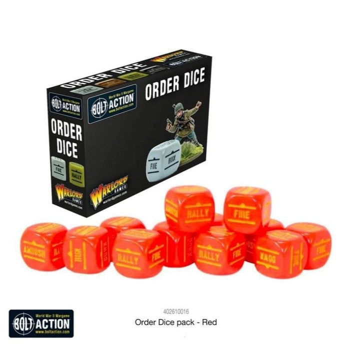 Bolt Action - Order Dice - Red (12)