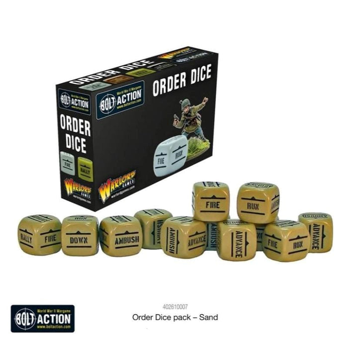 Bolt Action - Order Dice - Sand (12)