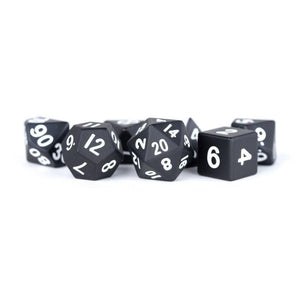 Metallic Dice Games Dice Dice - Metal Polyhedrals - 16mm Black (MDG)