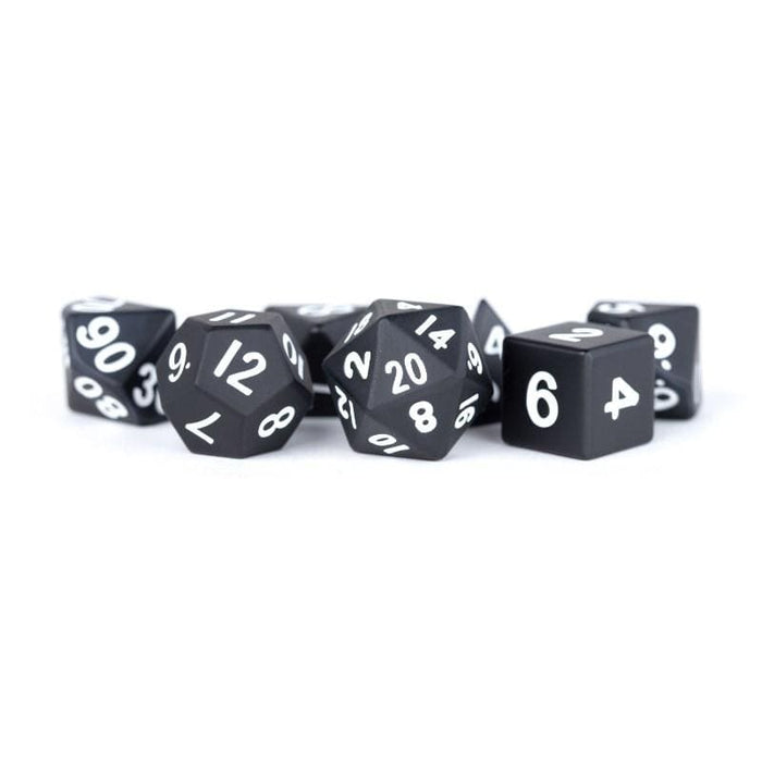 Dice - Metal Polyhedrals - 16mm Black (MDG)