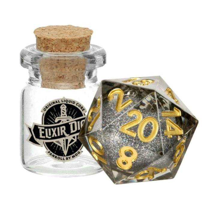 Elixir Dice - Individual d20 - Liquid Core - Vanishing Oil