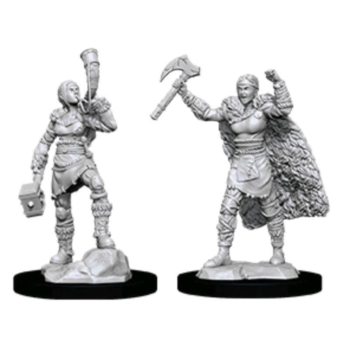 Wizkids Unpainted Miniatures - Nolzur's - Female Human Barbarian