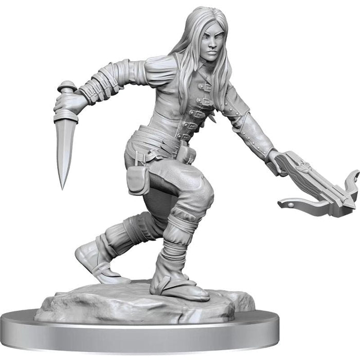 Wizkids Unpainted Miniatures - Nolzur's - Half-Elf Rogue Female 2